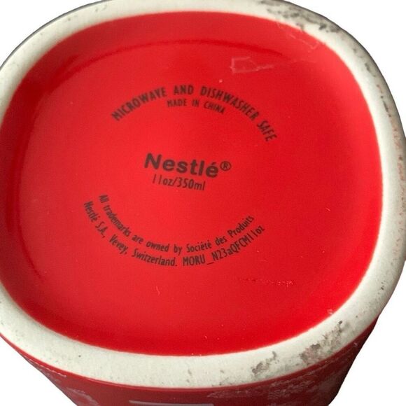 Vintage Nescafe Red Christmas Mug with Collectible Ceramic Design Christmas Char - Picture 8 of 11